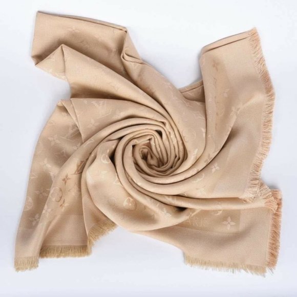 100% Auth Louis Vuitton Shine Monogram Shawl New - Picture 6 of 9